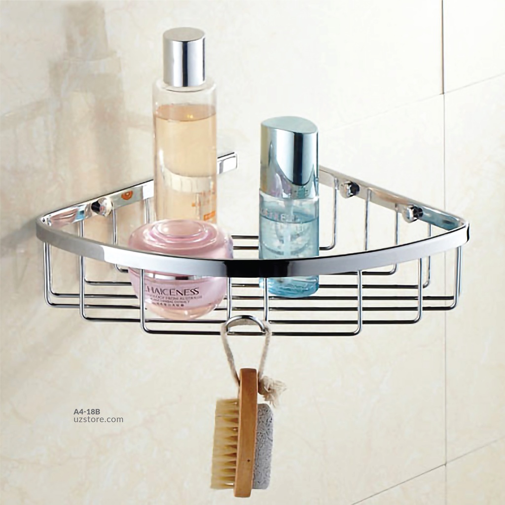 Chromed Soap basket 12x12x3cm Brass &  Stainless Steel