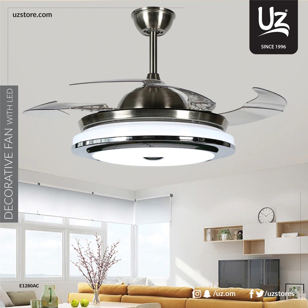 Decorative Fan With LED UZSTORE E1280AC