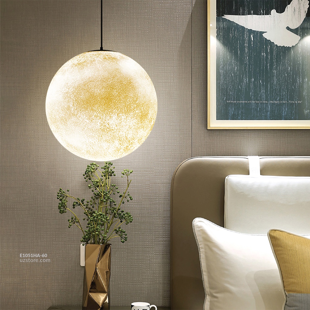 Hanging Light E27 DH057Moon-60CM White