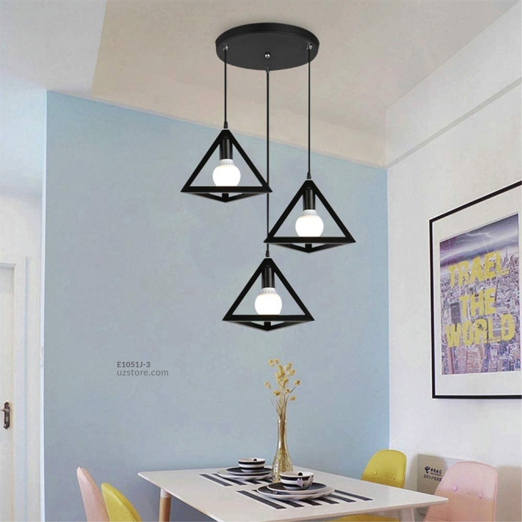 Trible Hanging Light 6510/3 E27 WH