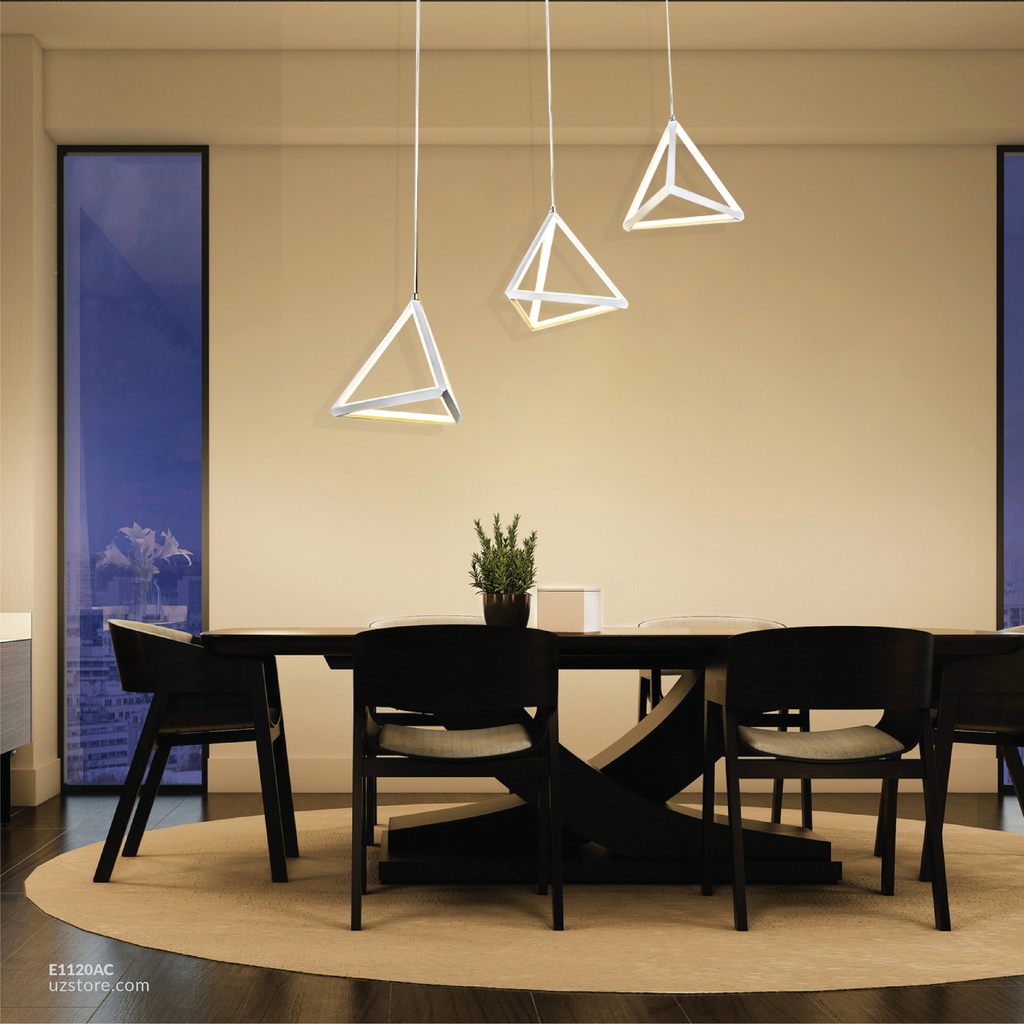 LED Hanging Light Three pyramid 860664/3PA White 72W AC165-265V