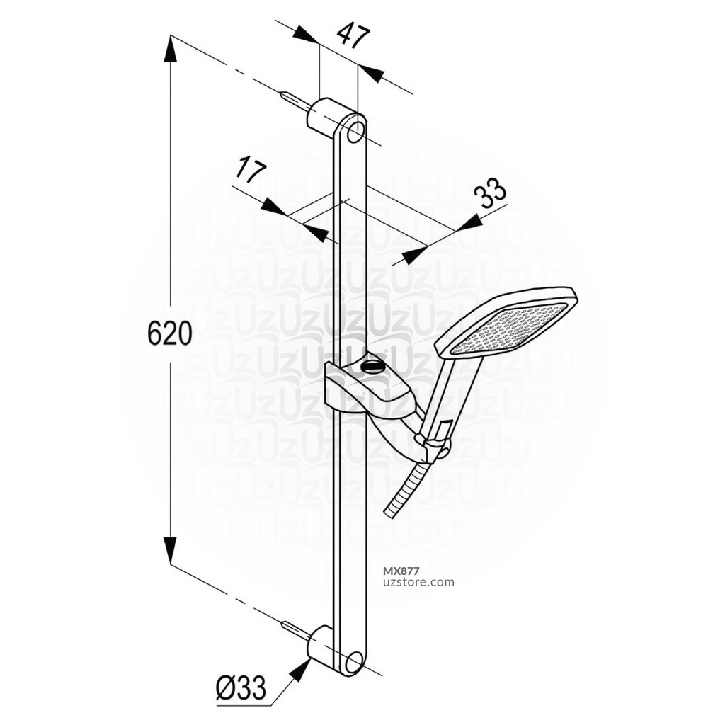 RAK14009 1S Profile Shower Set