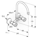 RAK35001SU Sual Control Wall Mounted Sink