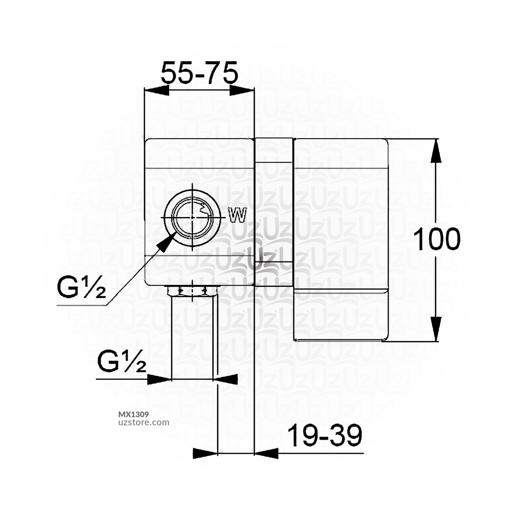 CON. SHOWER MIXER PRE- INSTALLATION KIT RAK38828