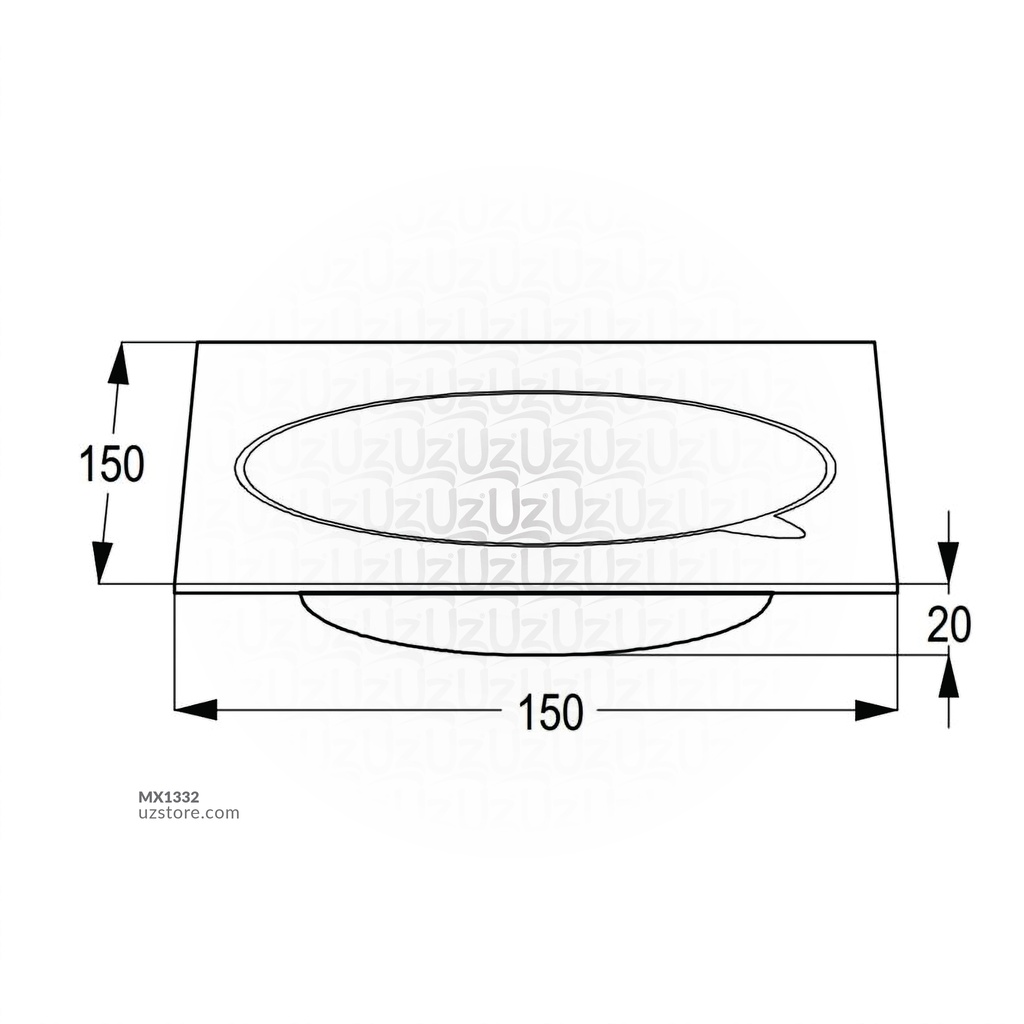 STAINLESS STEEL FLOOR DRAIN (150X150MM) RAK22029