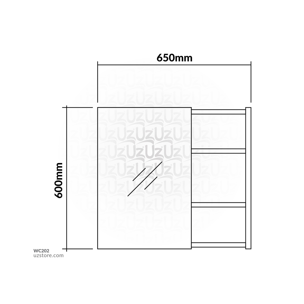 Plywood mirror cabinetASM-W660265*60*13.5