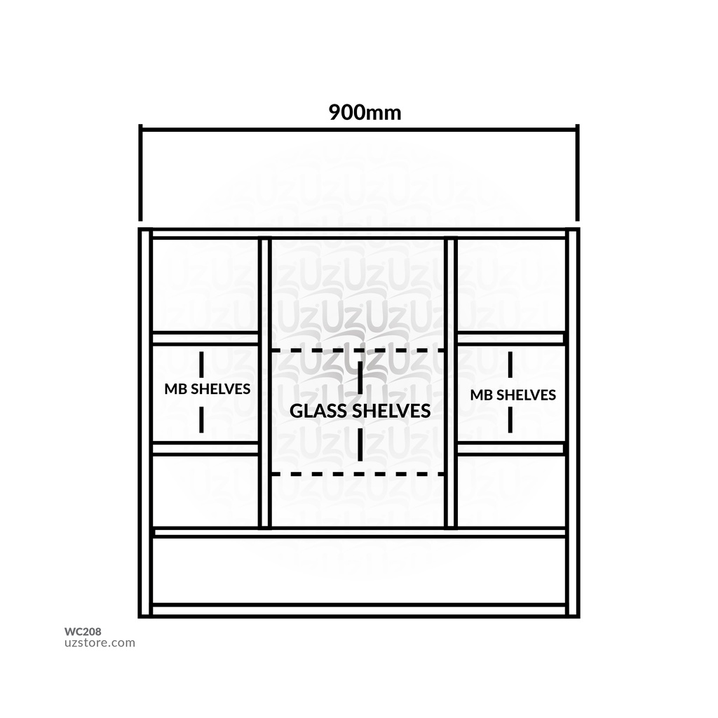 Plywood mirror cabinetASM-W860490*80*13.5