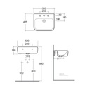 RAK- Metropolitan Semi Counter 520mm