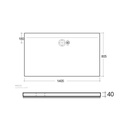 RAK- Oceana Acrylic Shower Tray 140x80