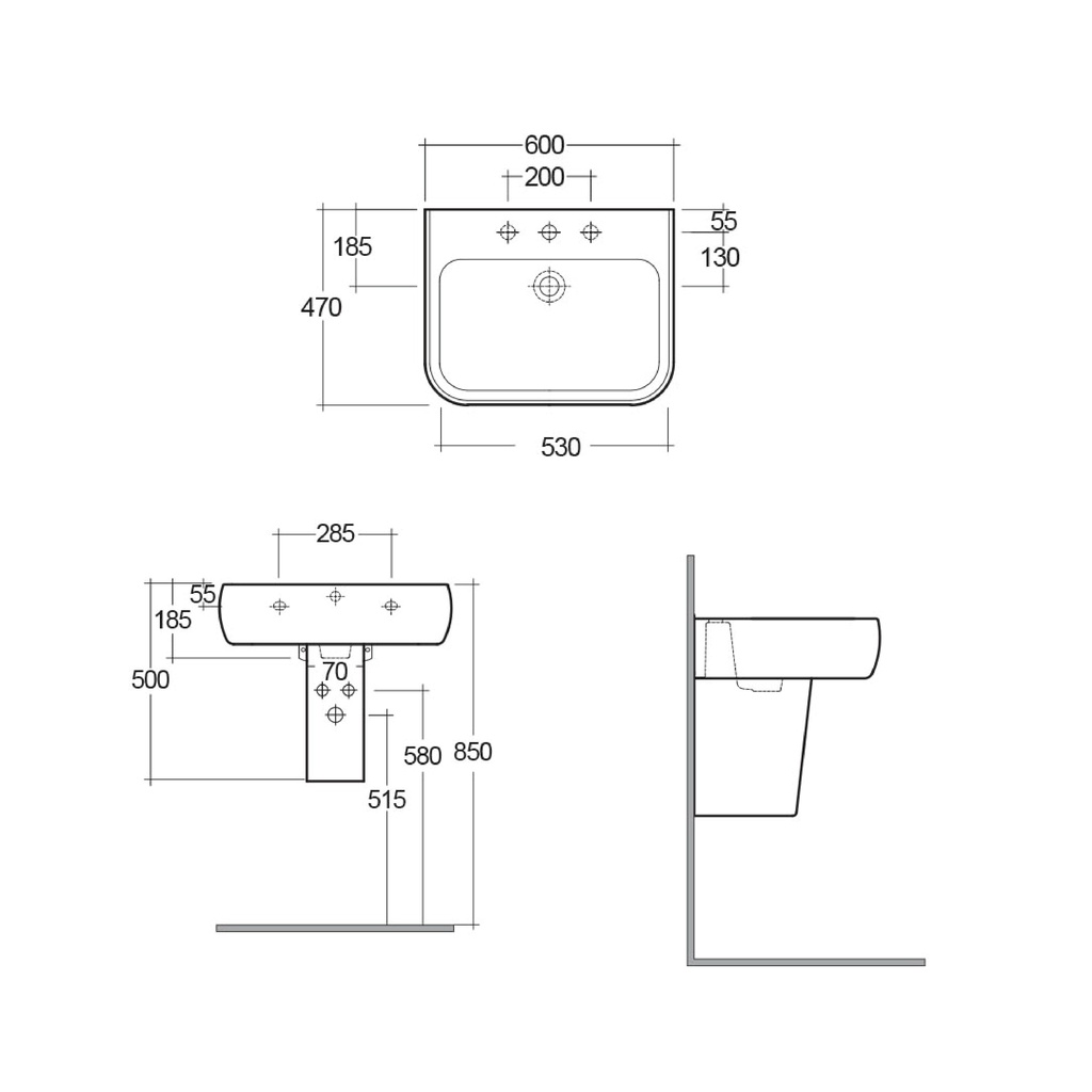 RAK - Metropolitain Wash Basin 60CM