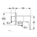 RAK Brass Angle Valve 10018 DN15