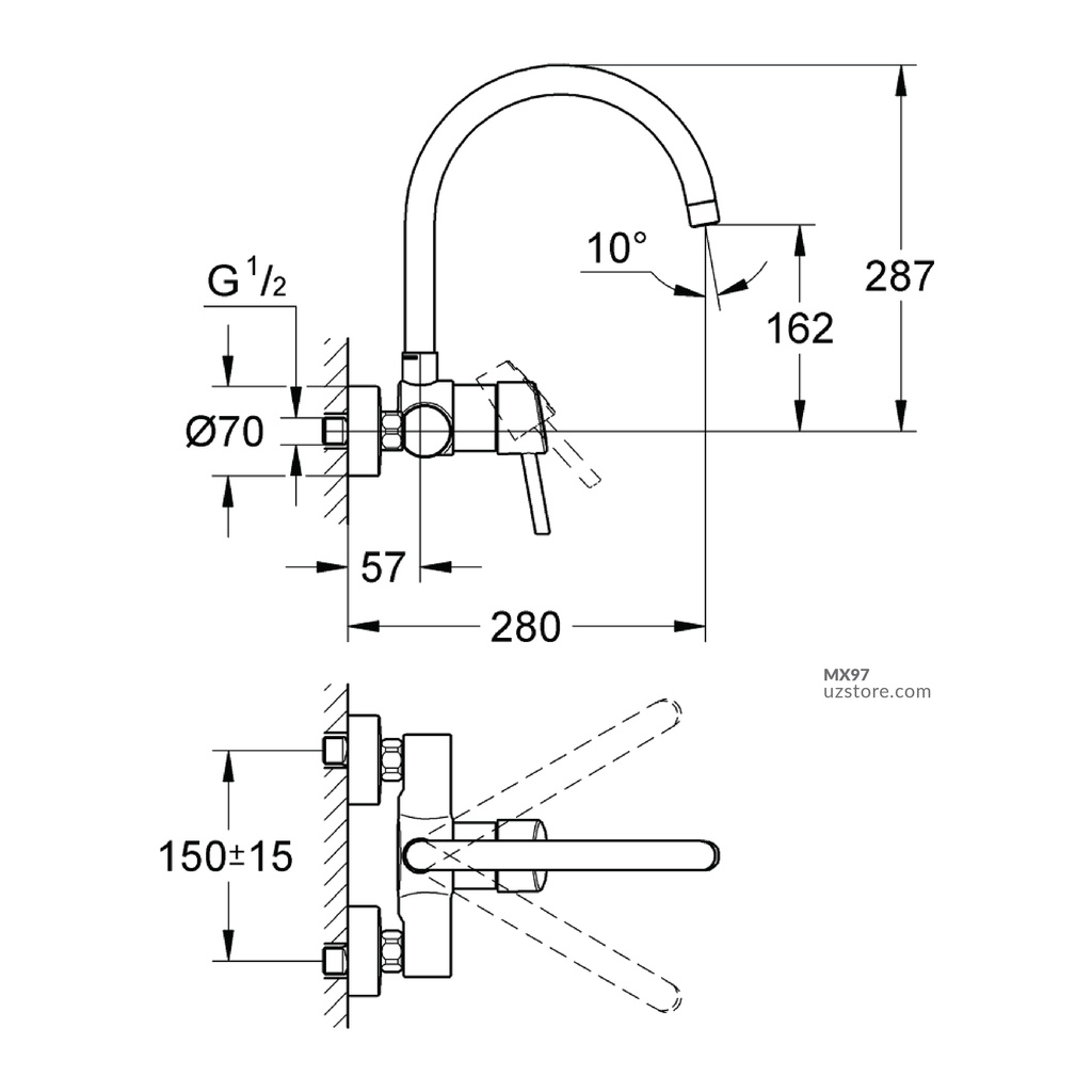 sink mixer (l/t in sink) GROHE CONCETTO 32667001