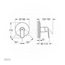 GROHE Eurocosmo Single-lever shower mixer , 24044000 , chrome