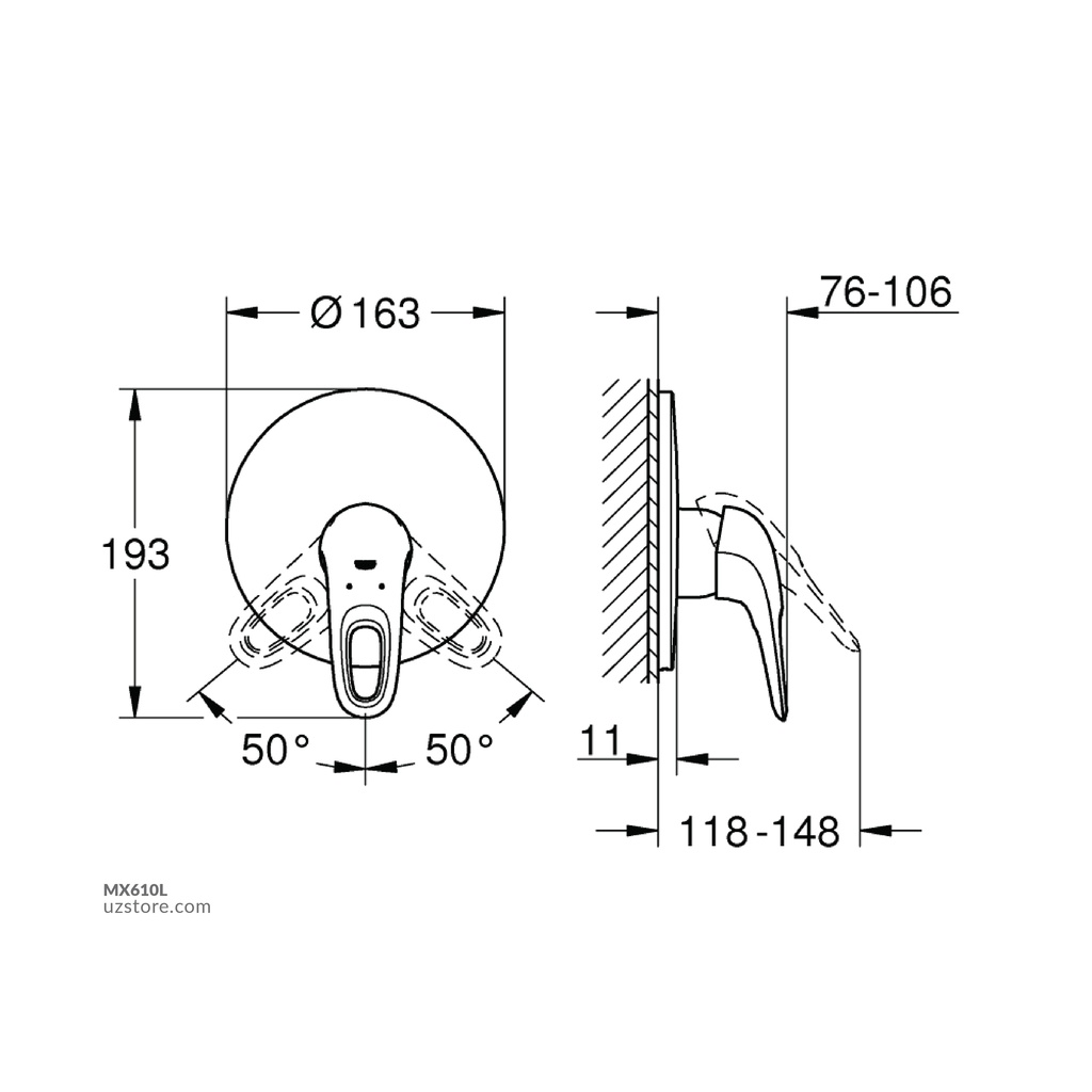 Eurostyle Shower Trimset GROHE-GR19507003