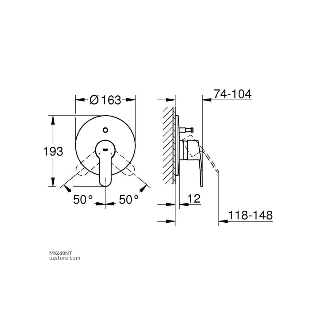 Eurostyle Cosmopolitain Bath/Shower Trimset GROHE-GR19506002