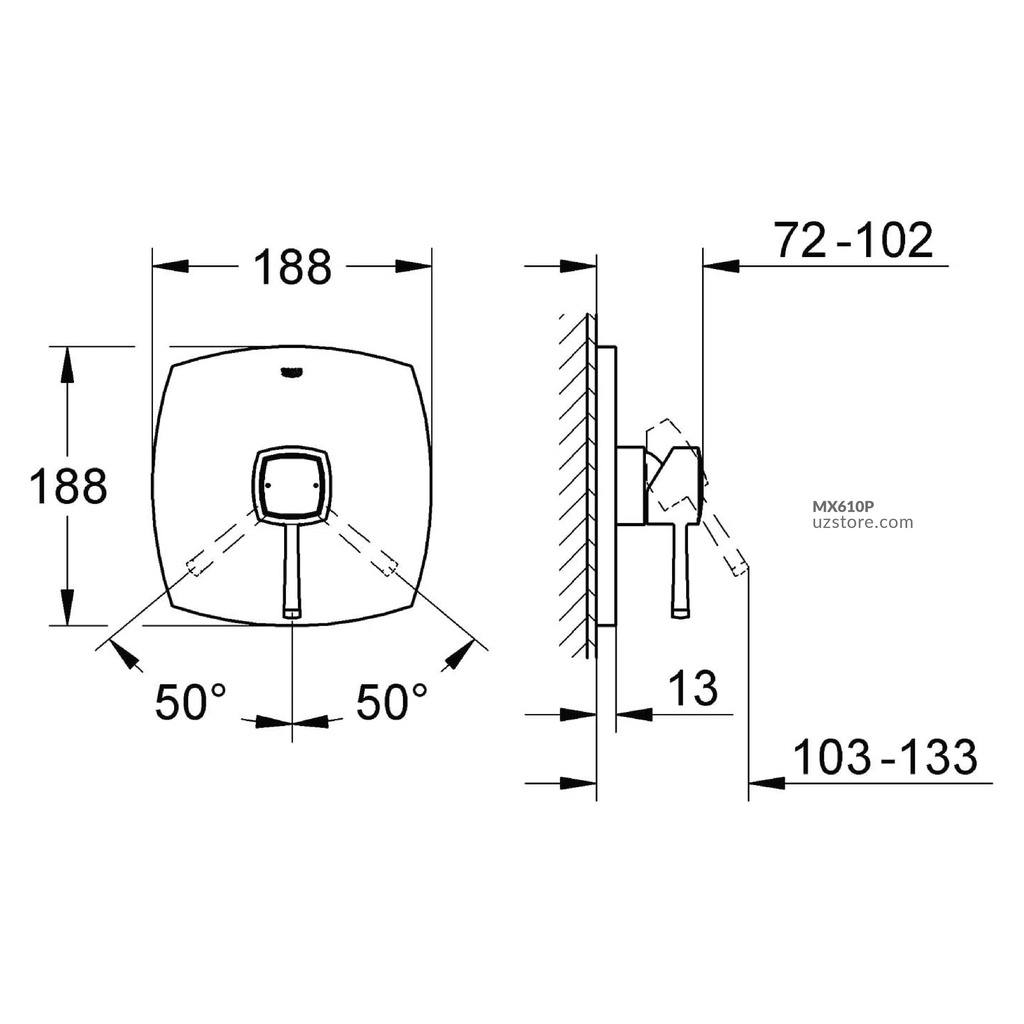 Grandera Shower Trimset GROHE-GR19932000