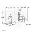 GROHE Eurocube OHM trimset bath 24062000