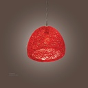  Red Semi-circular Straw Hanging light 3375