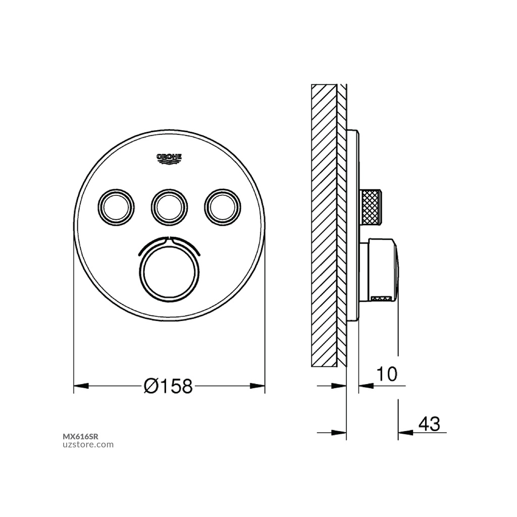 Smartcontrol mixer Trimset Round 3sc GROHE-GR29146000