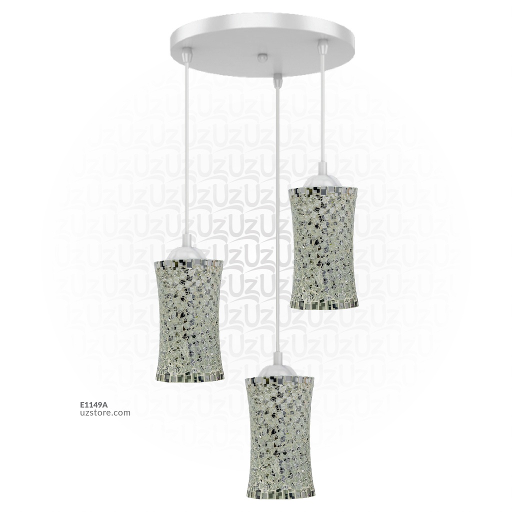 Trible Celling Mosaic Glass Light