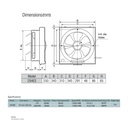 Hayashi EXST FAN 10"SQ 25H