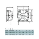 Hayashi EXST FAN 10" SQ Industrial 25H