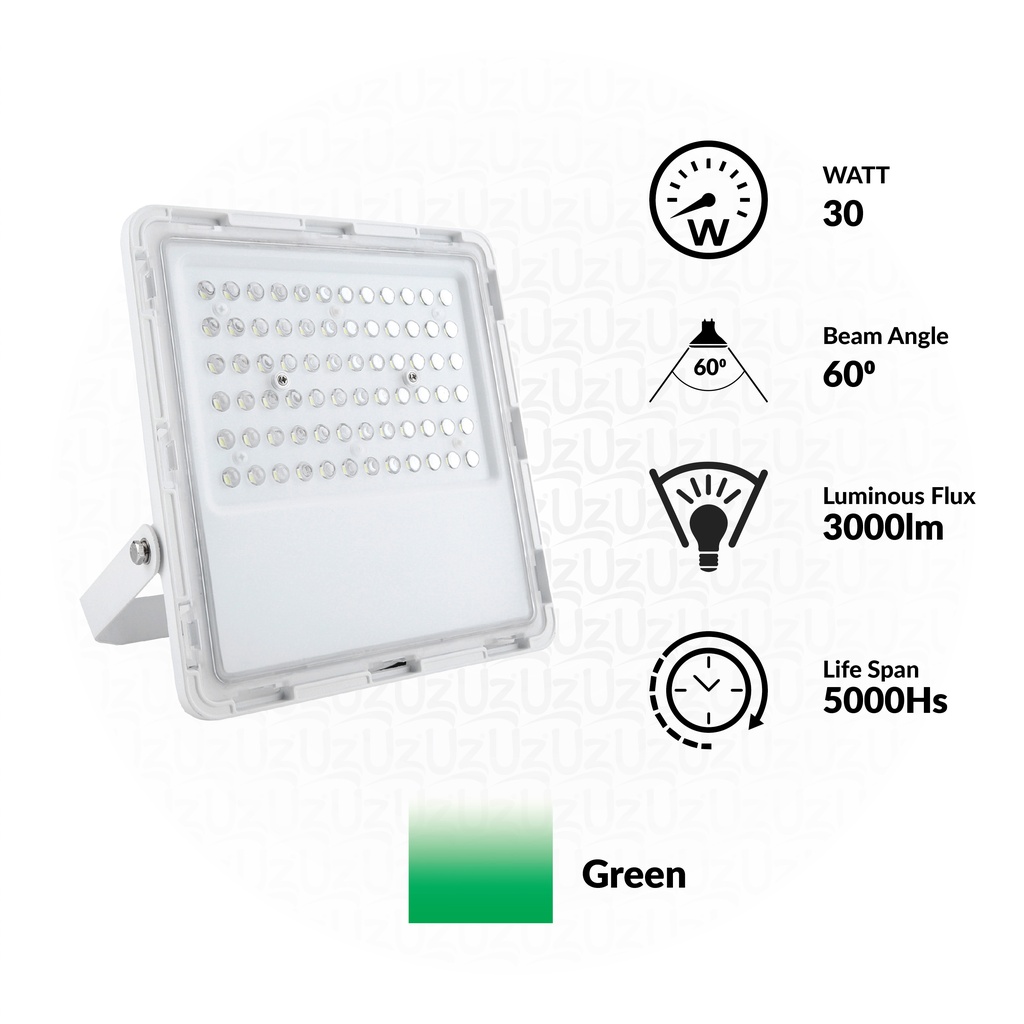 Flood light LED VR833-30W GREEN 40pcs SMD2835