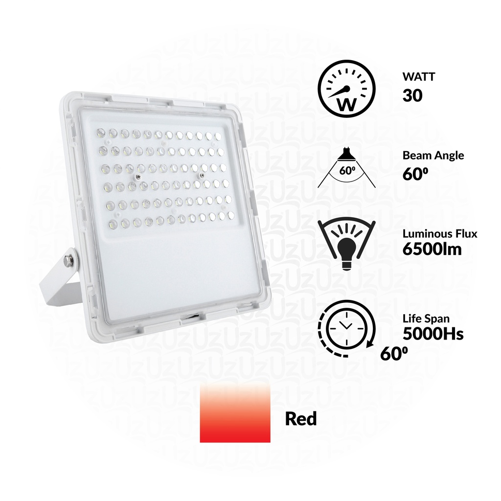 Flood light LED VR833-30W RED 40pcs SMD2835