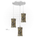 Trible Celling Mosaic Glass Light