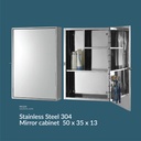 Stainless Steel 304 mirror cabinet
ASM-353
50*35*13
