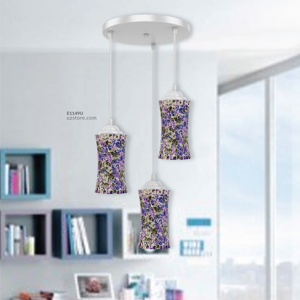 Celling Mosaic Glass light 3way