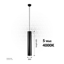 LED Hanging Tube light  Ø60*H600  5W  4000K