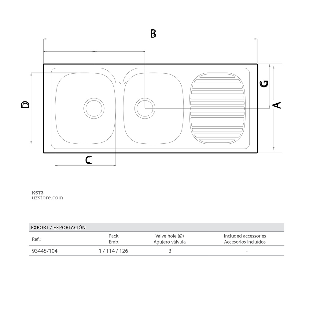 TRAMONTING SS Kitchen Sink TR 93445/104