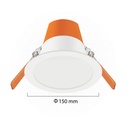 6500K 6'' OSRAM COMFO DOWNLIGHT 13W, 1200LM, 30000 HRS - NON DIMMABLE - IP20