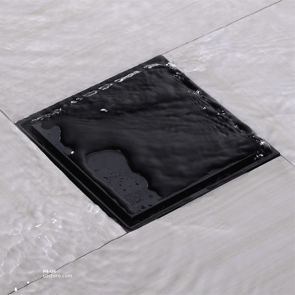 Black Color Brass Floor Drain 9873QBC 10*10