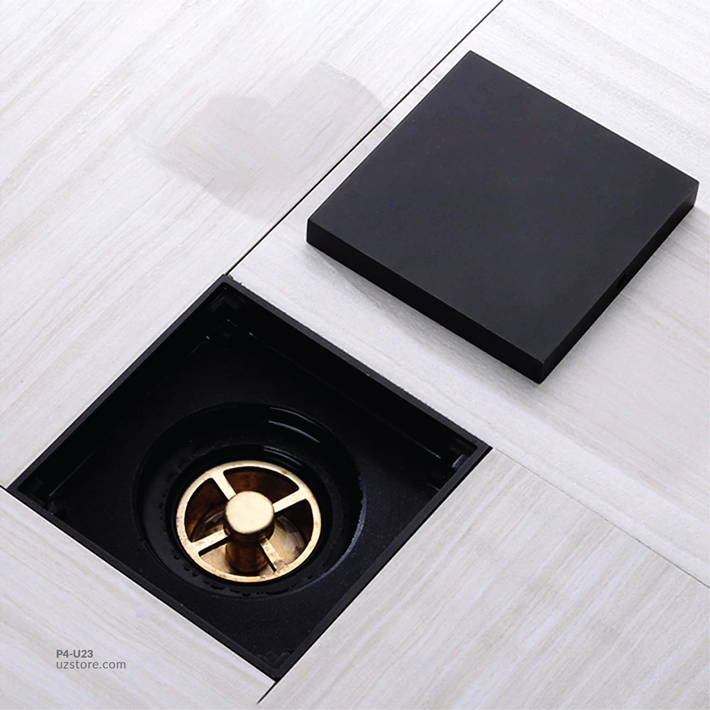 Black Color Brass Floor Drain 9873ABC 15*15