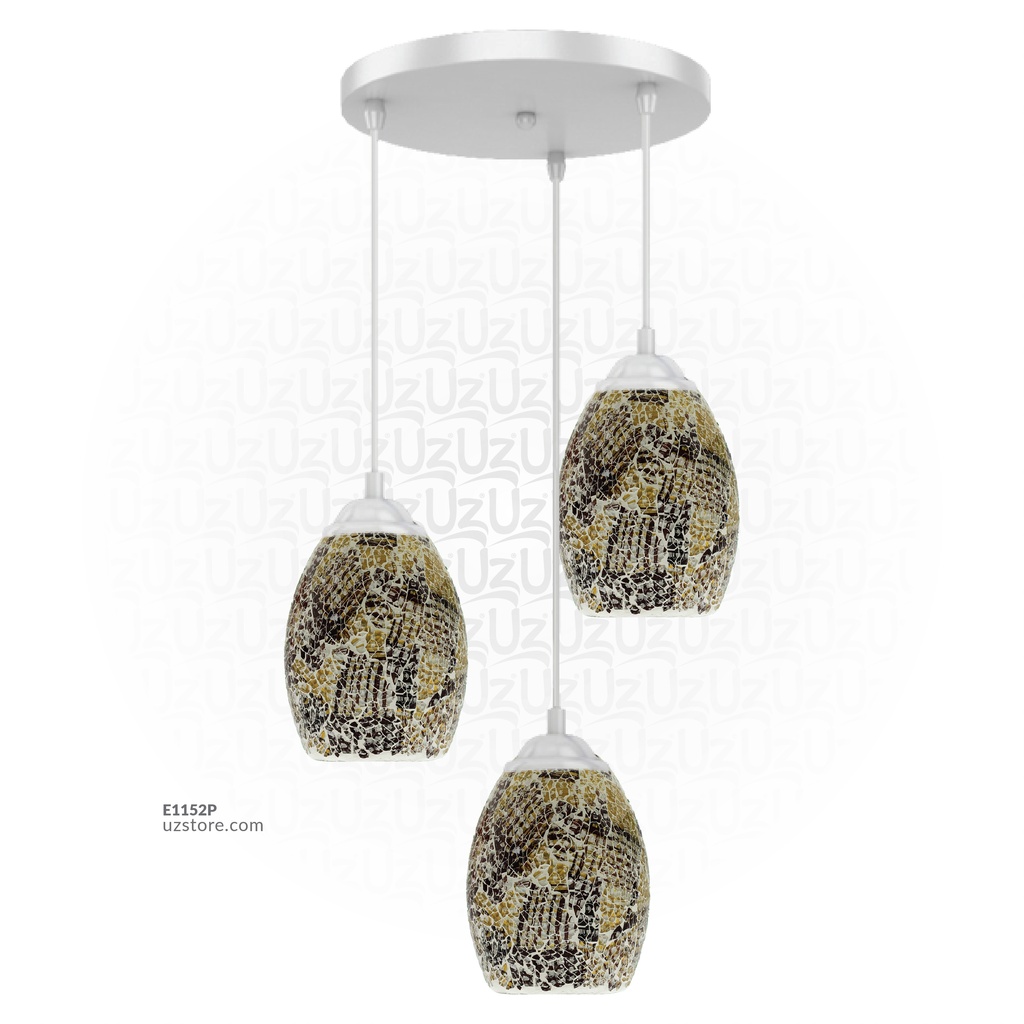 Trible Celling Mosaic Glass Light