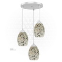 Trible Celling Mosaic Glass Light