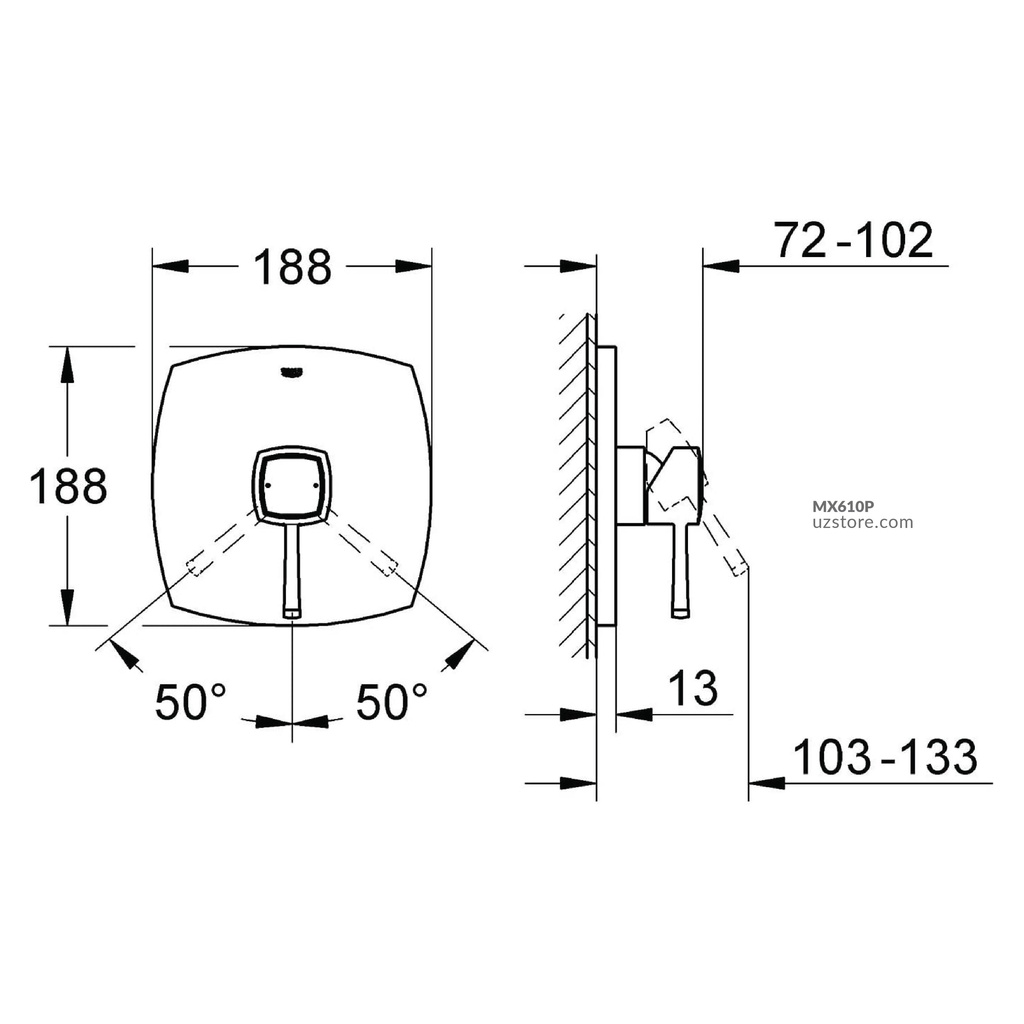 Grandera Shower Trimset GROHE-GR19932000