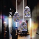 Trible Celling Mosaic Glass Light