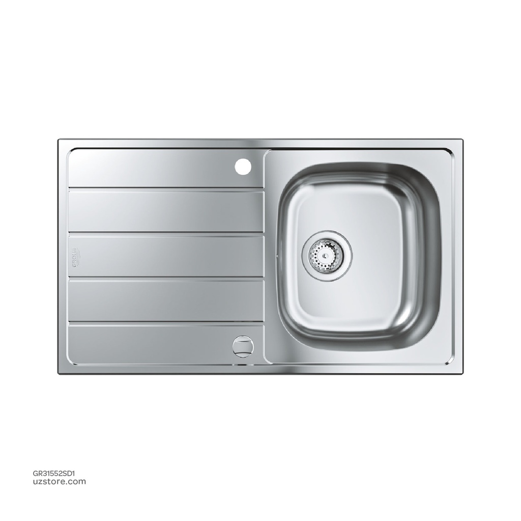 GROHE K200 Stainless steel sink with drainer , 31552SD1 , stainless steel