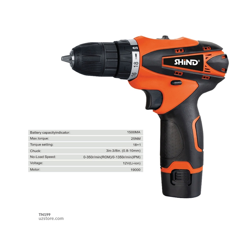 Shind - CD5818 Cordless hand drill/electric screwdriver 37646