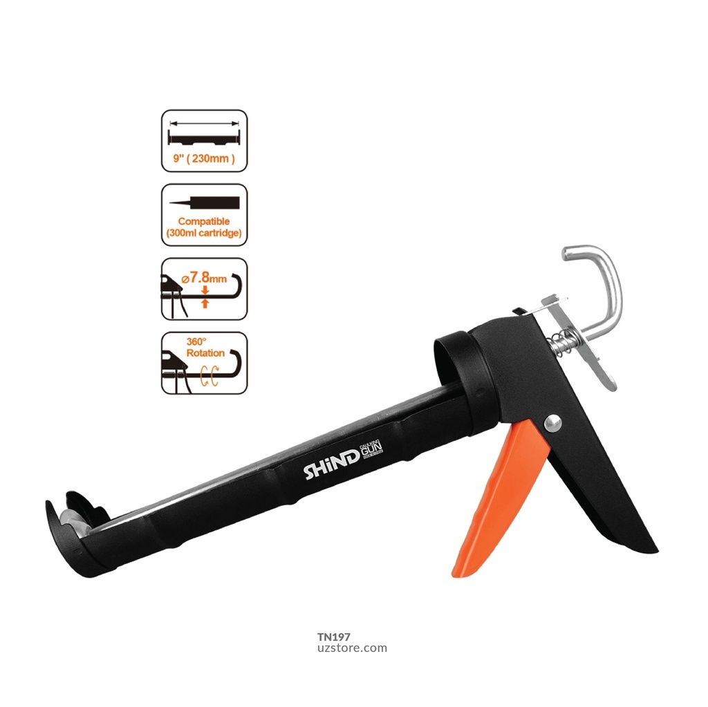 Shind - 9" semicircular glass glue gun 37635