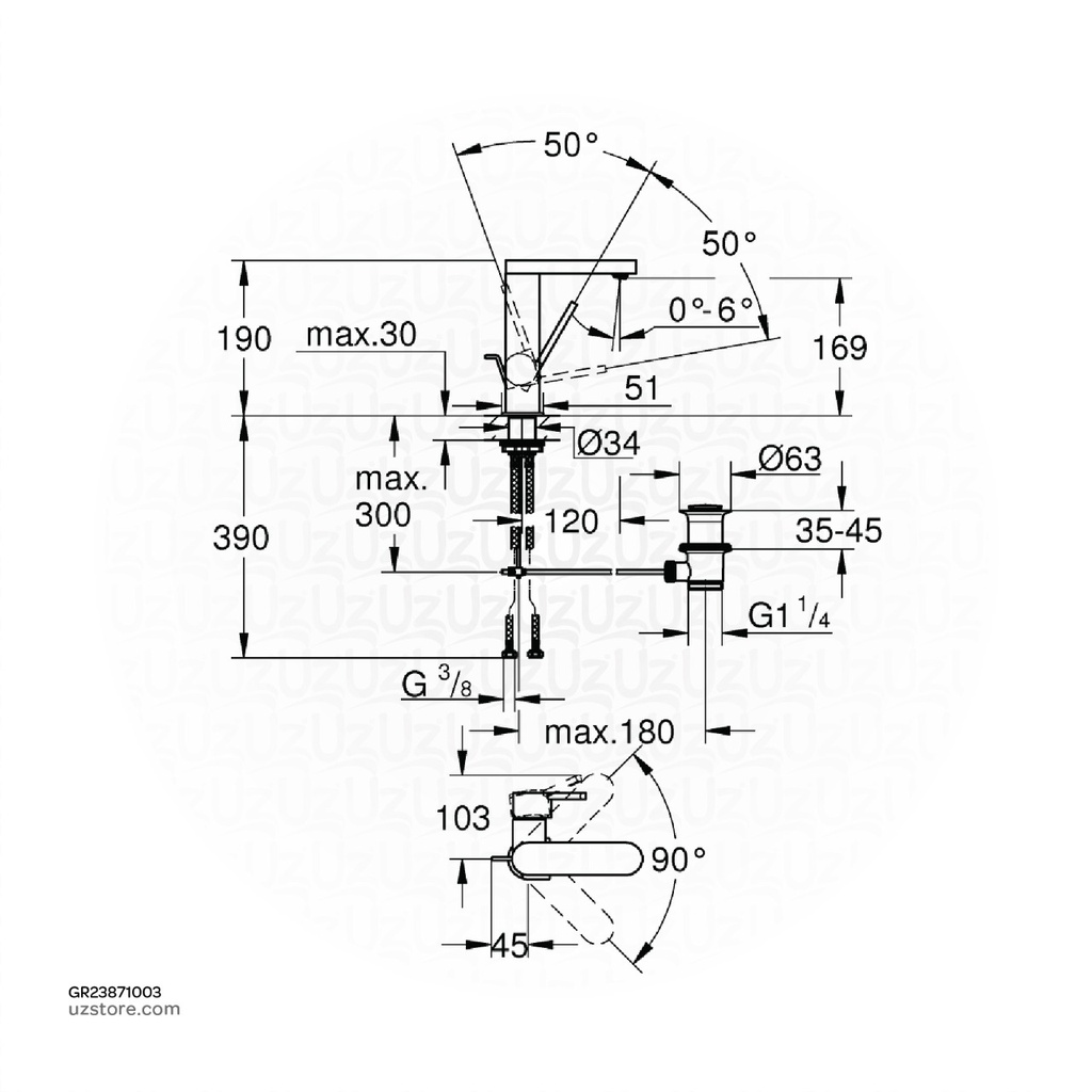 GROHE Plus OHM basin 5,7l M 23871003