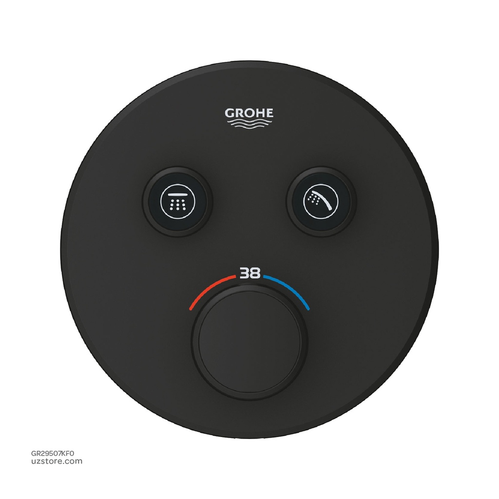 GROHE Grohtherm SmartControl Safety mixer for concealed installation with 2 valves , 29507KF0 , phantom black