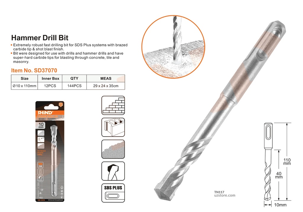 Shind - Electric hammer drill 10*110 37070