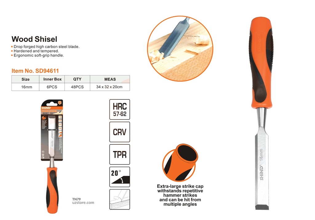 Shind - 16MM woodworking chisel 94611