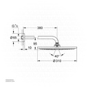 GROHE RSH Cosmopolitan 310 headshower set 9,5l 26066DA0