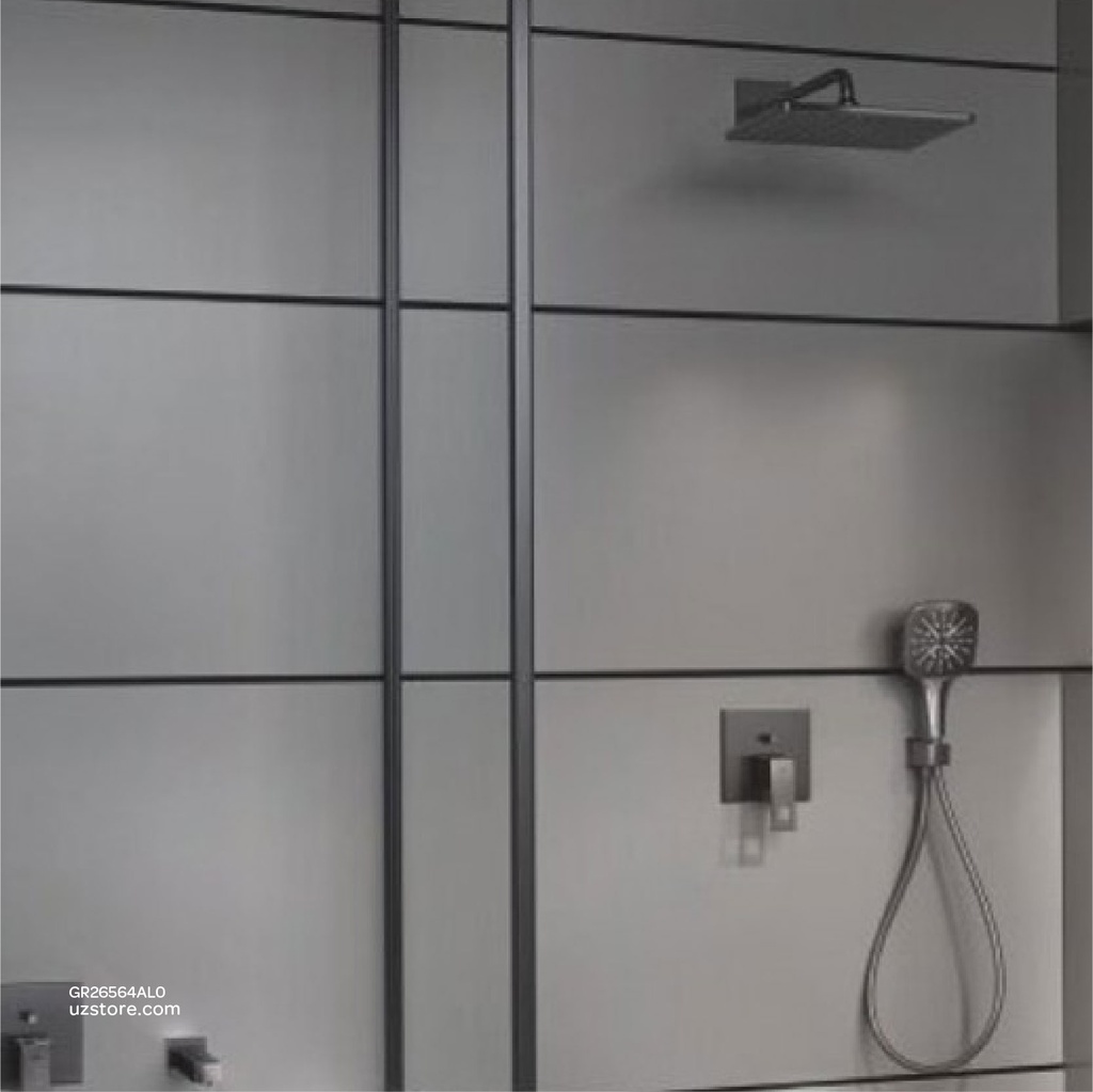 GROHE Rainshower Mono 310 Cube Head shower set 422 mm , 1 spray , 26564AL0 , brushed hard graphite