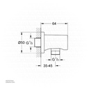 GROHE Rainshower Shower outlet elbow 1/2" , 27057DA0 , warm sunset